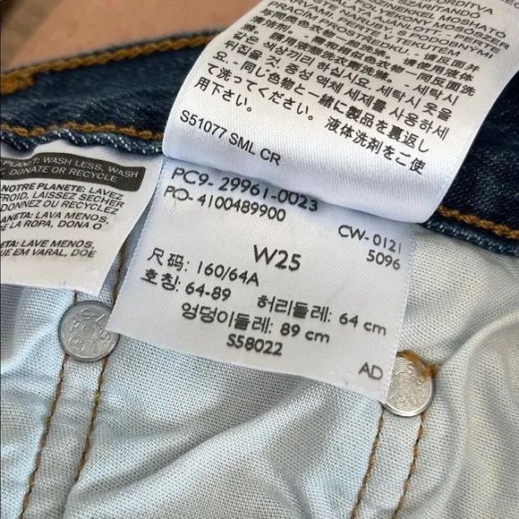 501 Levi's Cut Off Denim Blue Women's Shorts Size 25 - Picture 5 of 5